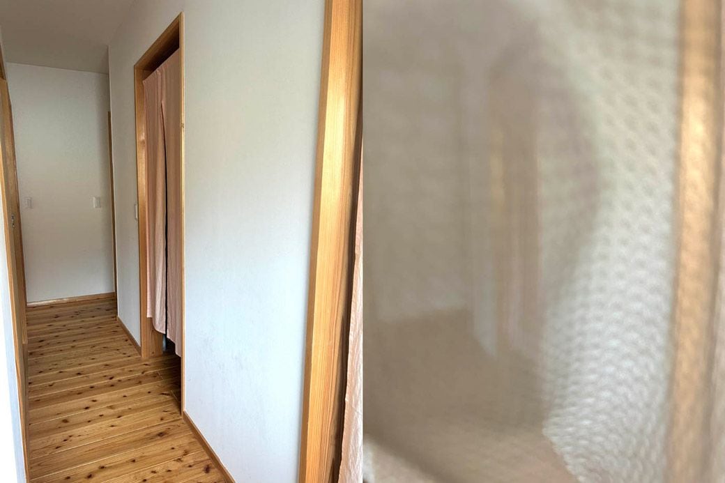 不審者パーカーを着たときの視界