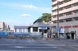 青木橋と神奈川駅の駅舎
