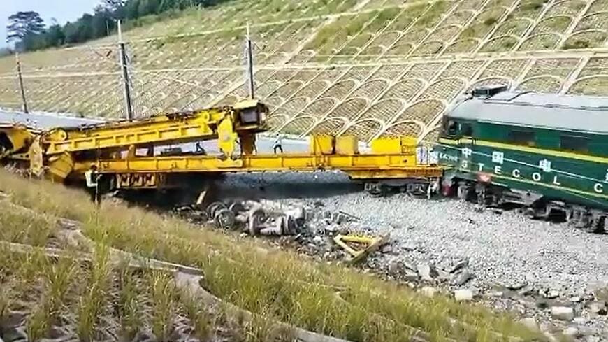 インドネシア高速鉄道工事の事故現場