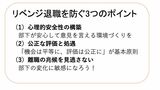 リベンジ退職を防ぐ３つのポイント