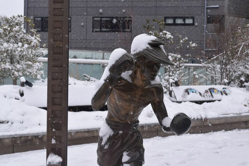 『あしたのジョー』の等身大の像もあった（写真：筆者撮影）