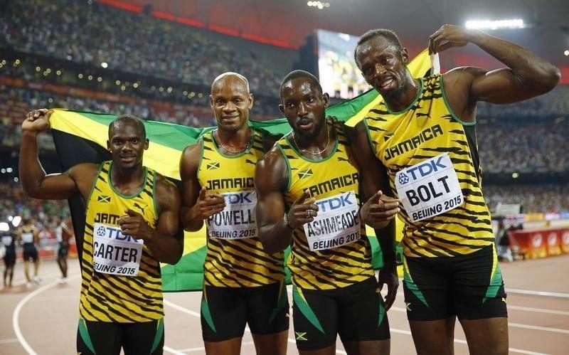 世界選手権400mリレー､ジャマイカが優勝 ウサイン・ボルトが3冠を達成