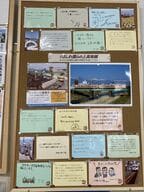 新村駅に掲示された「はしれ僕らの上高地線」の