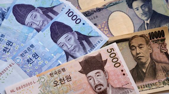 日本と韓国の紙幣