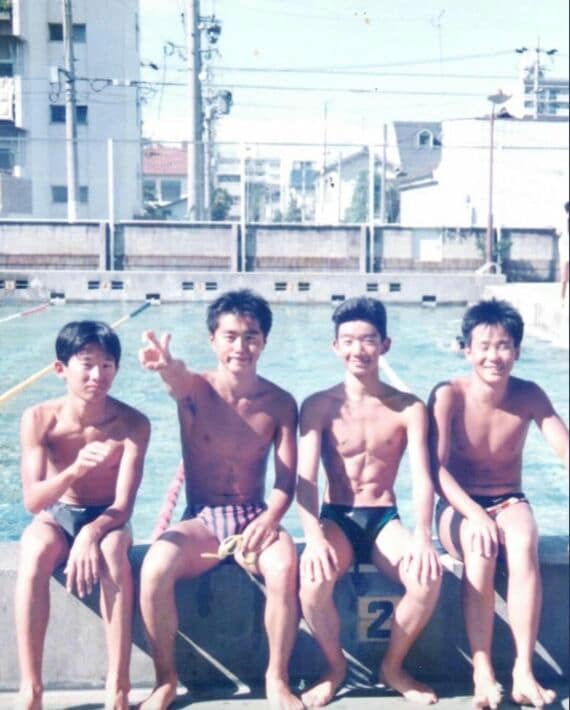 東海中学時代のビリおじさん(●)(写真:ビリおじさん提供)
