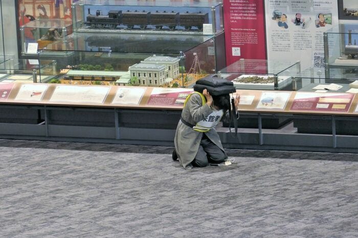 京都鉄道博物館の帰宅困難者対策訓練