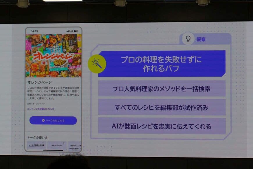 「オレンジページ」の窓口を紹介したスライド