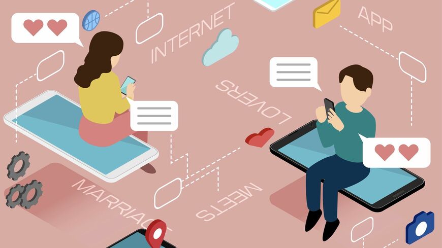 マッチングアプリで知り合う男女