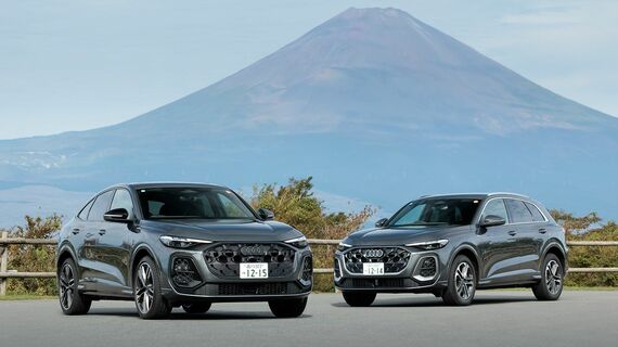 第3世代として日本導入されたQ5シリーズ。左がスポーツグレードのSQ5スポーツバック、右がQ5
