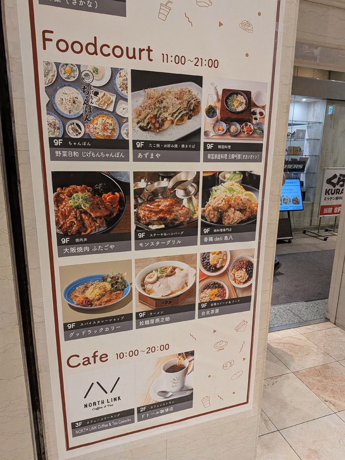 全9テナントはこんな感じ（筆者撮影）