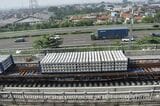 インドネシア高速鉄道レール運搬貨車