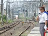 那須塩原駅に到着するスペーシア那須野号＝2017年6月24日（記者撮影）