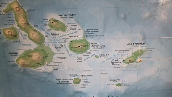 ガラパゴス諸島の地図