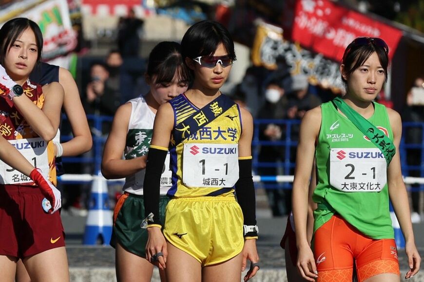 富士山女子駅伝に出場したときの兼子さん（中央）（写真：兼子さん提供）