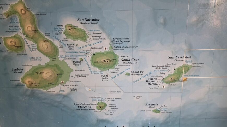 ガラパゴス諸島の地図