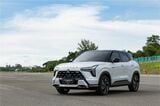 三菱の新型SUV「エクスフォースHEV」（筆者撮影）
