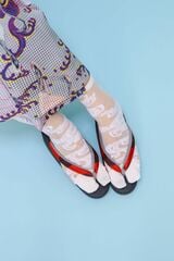 シースルーと白の足袋ソックス