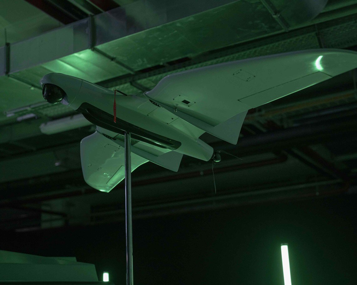 ドローンがカギを握りつつあるウクライナ戦争の帰趨。写真はウクライナ製ドローン（写真：Bloomberg）