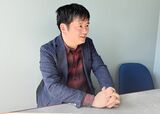 インタビューに応じる勢田朋来さん（筆者撮影）