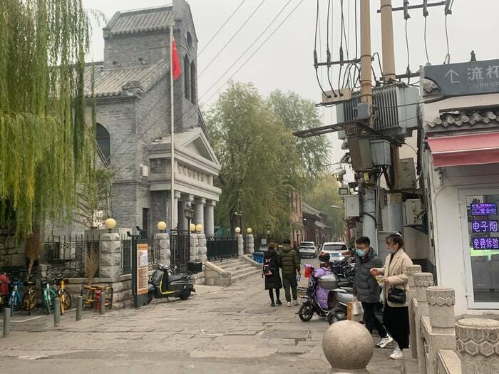 中国・山東省済南市の街並み