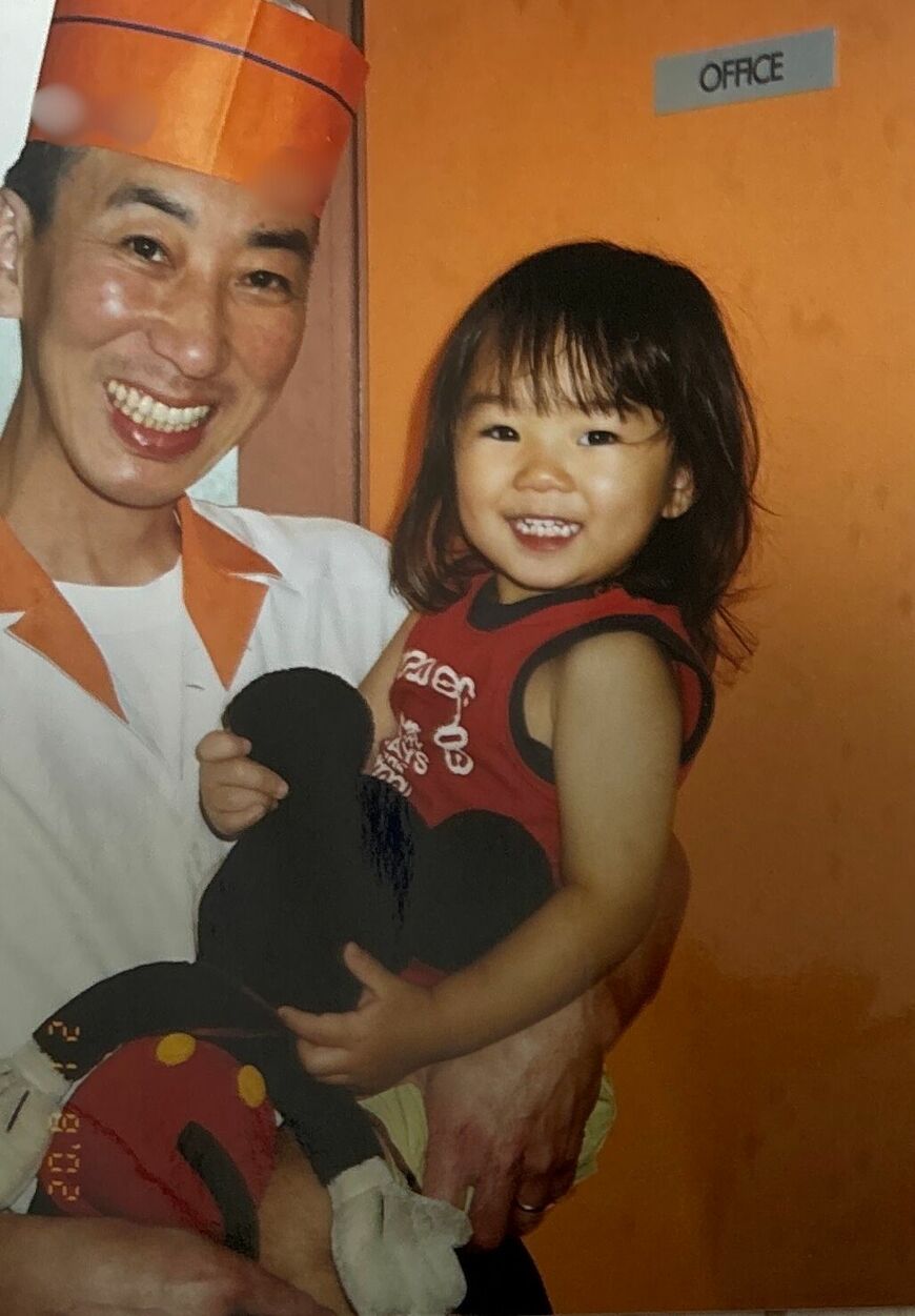 ラーメン店主時代のひとしさん三男。親子の時間は貴重だった（ひとしさん提供）