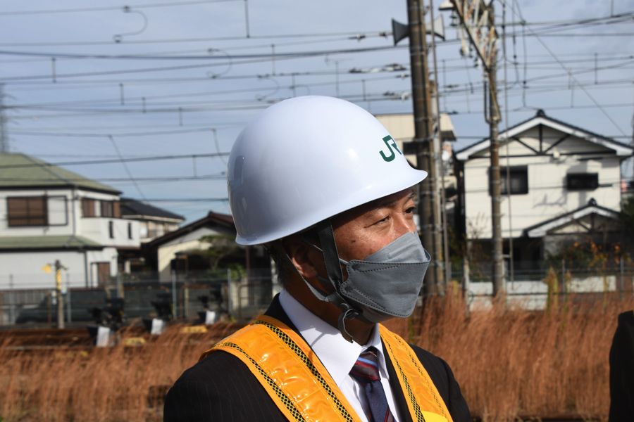 JR東日本先端鉄道システム開発センターの菊地隆寛所長（記者撮影）