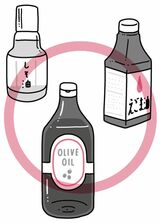 オリーブオイル、えごま油などは「心臓にいい油」なのでおすすめ（イラスト『「100年心臓」のつくり方』より）