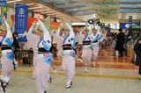 徳島の日本酒が楽しめるイベント列車の運行時には阿波踊りの披露も行われた＝2023年11月（撮影：伊原薫）