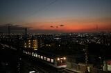 近鉄奈良線の夕景