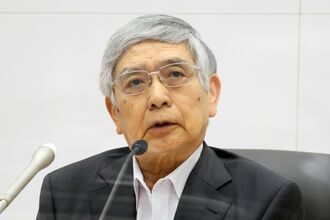 日銀総裁物価上昇率1％でも金融緩和措置緩めず
