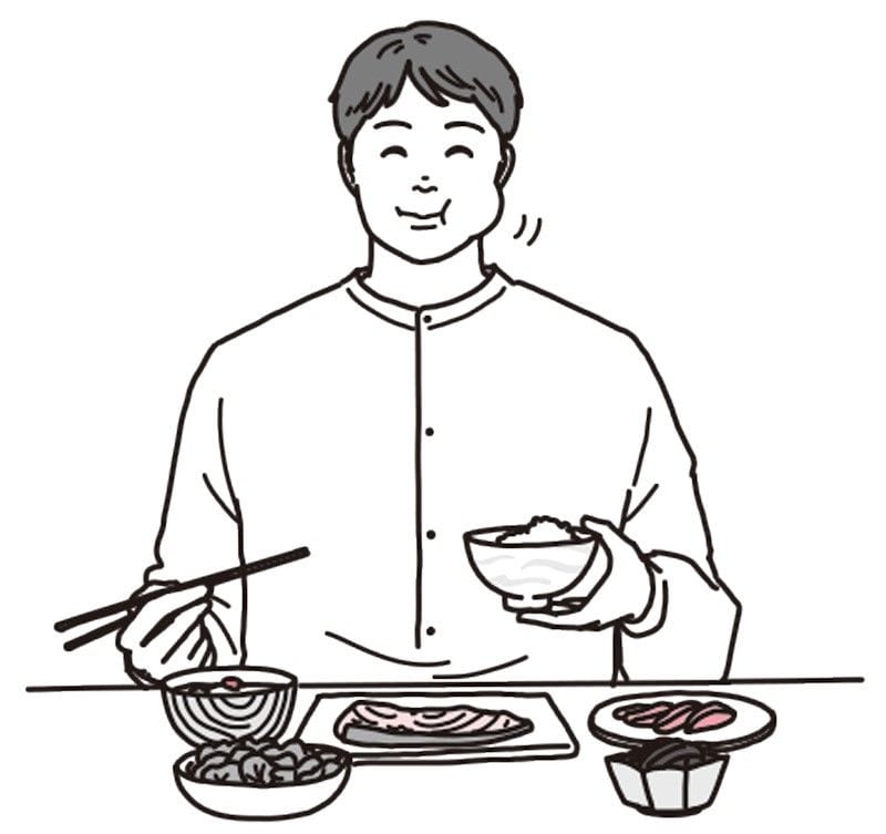 朝食を抜くと、空腹感で午前中イライラしがちになり、交感神経が高まって心臓に負担をかけてしまう。集中力、勉強や仕事のパフォーマンスを上げるためにも朝食は重要（イラスト『「100年心臓」のつくり方』より）