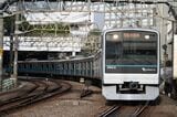 新宿を出発する小田急の電車