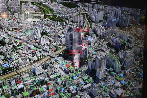 3Dデータとカメラ映像等を組み合わせた都市管制システムの例