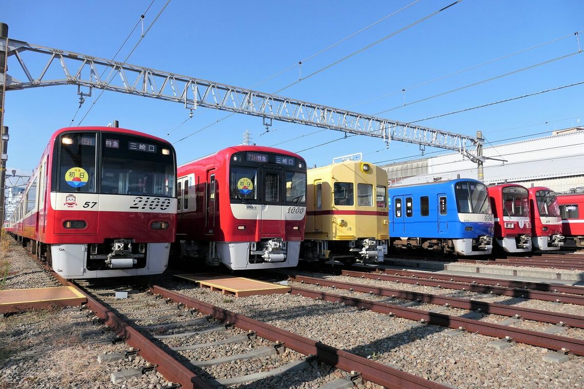 レアな並びの車両撮影会も（記者撮影）