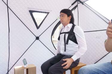 今話題のペルチェ 熱中症対策に！來夢様用 猛暑の救世主なるか。ペルチェ素子で水を冷却・循環、上半身全体