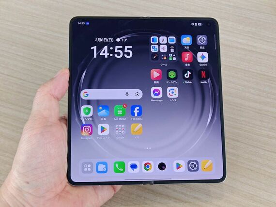 オッポの折りたたみスマホが日本初上陸