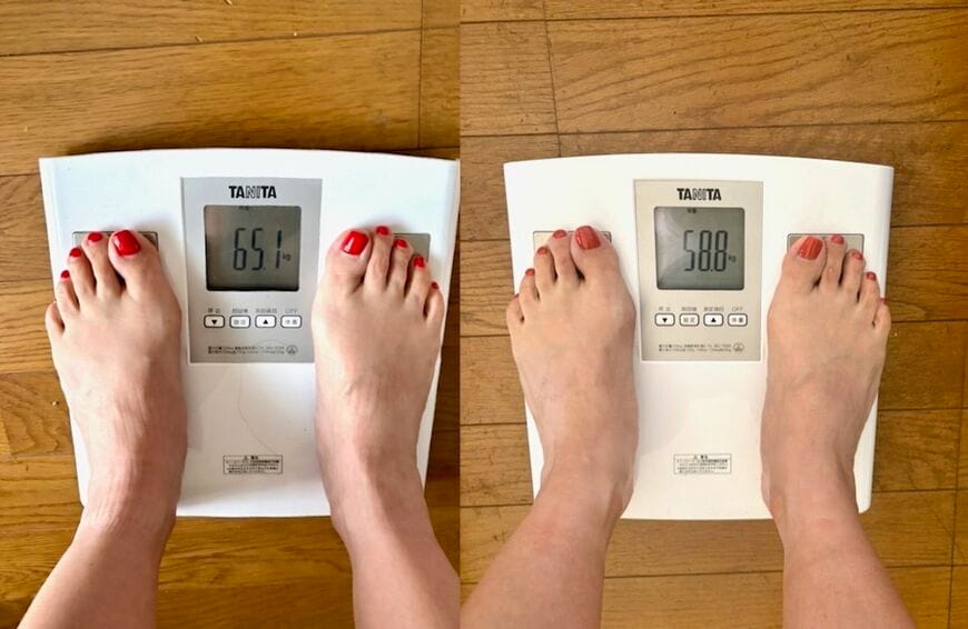 体重は3カ月間でマイナス6.3kg！（写真：筆者撮影）