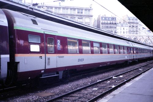 TGV開通前、ヨーロッパで一番高速運転だった「アキテーヌ」車両（1992年 筆者撮影）