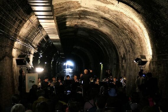 旧生駒トンネル内でのコンサート