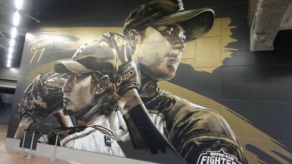 大谷翔平選手・ダルビッシュ有選手の壁画