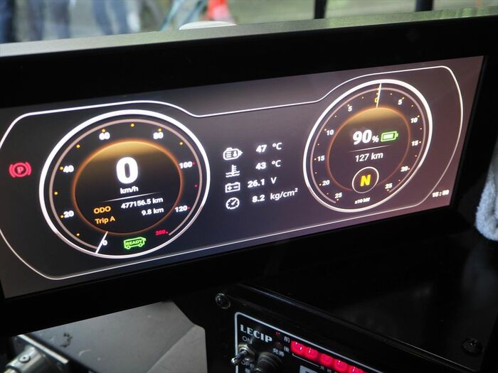 EV化に伴って設置したパネルは電池残量などの