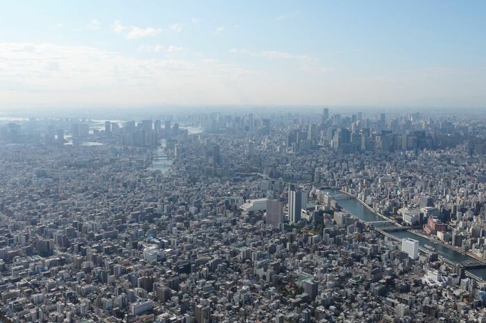 スカイツリーから見た都心方面