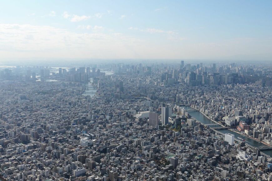 スカイツリーから見た都心方面