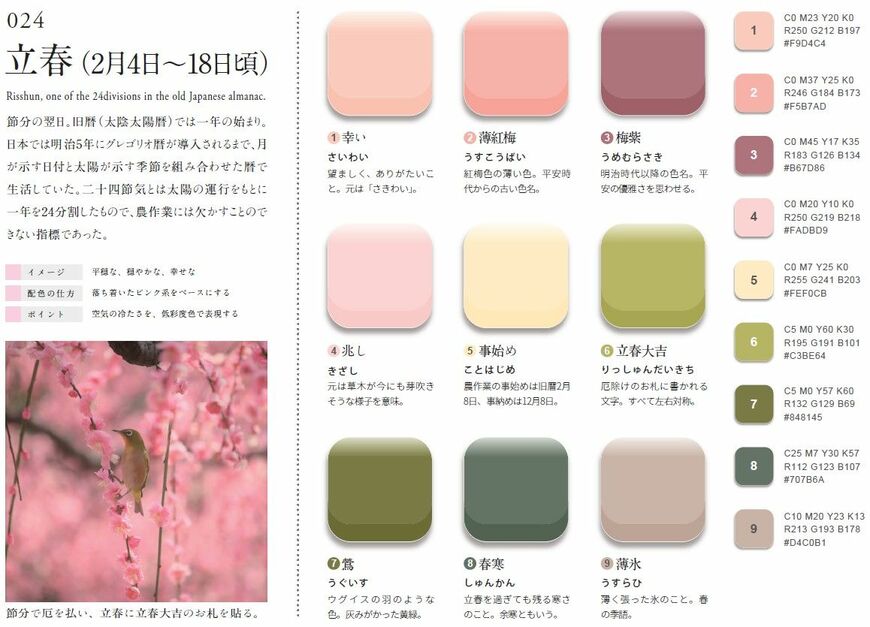 （出所：『配色アイデア手帖 日本の美しい色と言葉』）