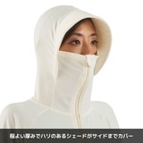 顔全面を覆わないタイプは「レディースクールUVサンシェードパーカー」（ワークマン公式オンラインストアより）