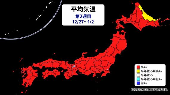 1か月予報 天気図