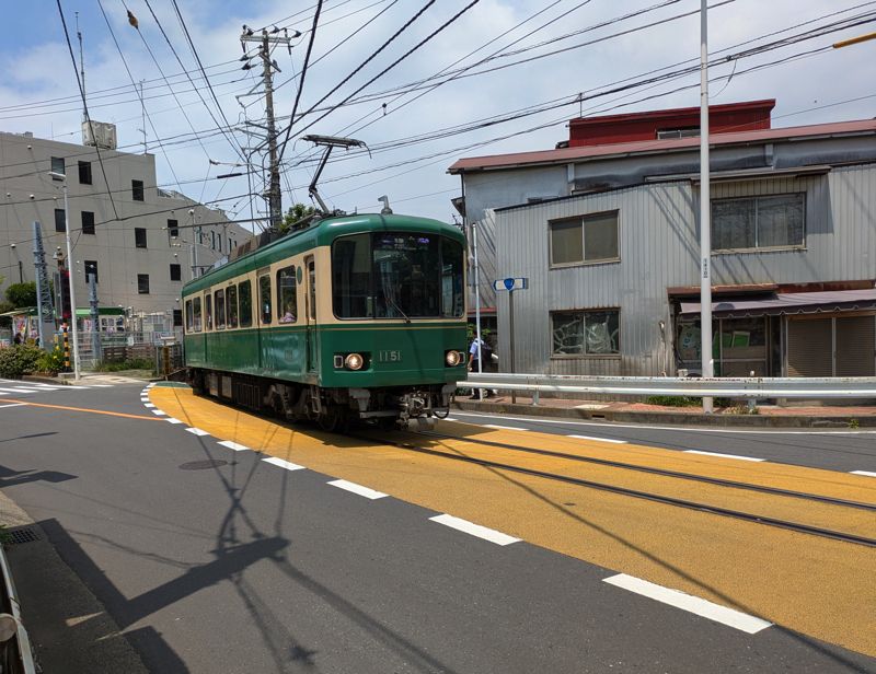 江ノ電1101編成（筆者撮影）