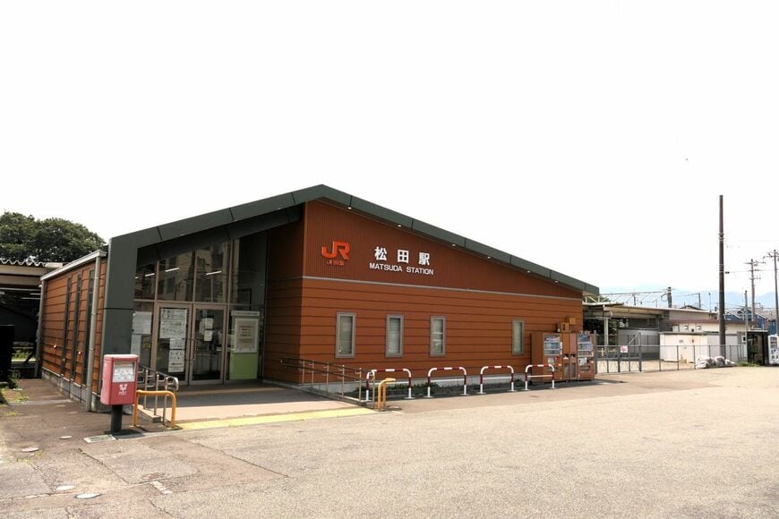 JR松田駅の北口（記者撮影）
