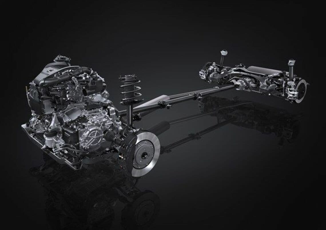 GA-Kプラットフォームを改良したRX用プラットフォーム(写真:トヨタ自動車)