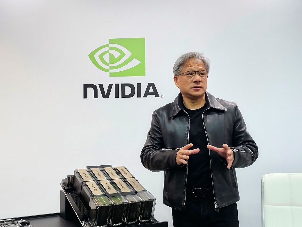 NVIDIAのジェンスン・フアンCEO。2023年6月「COMPUTEX 23」にて（筆者撮影）